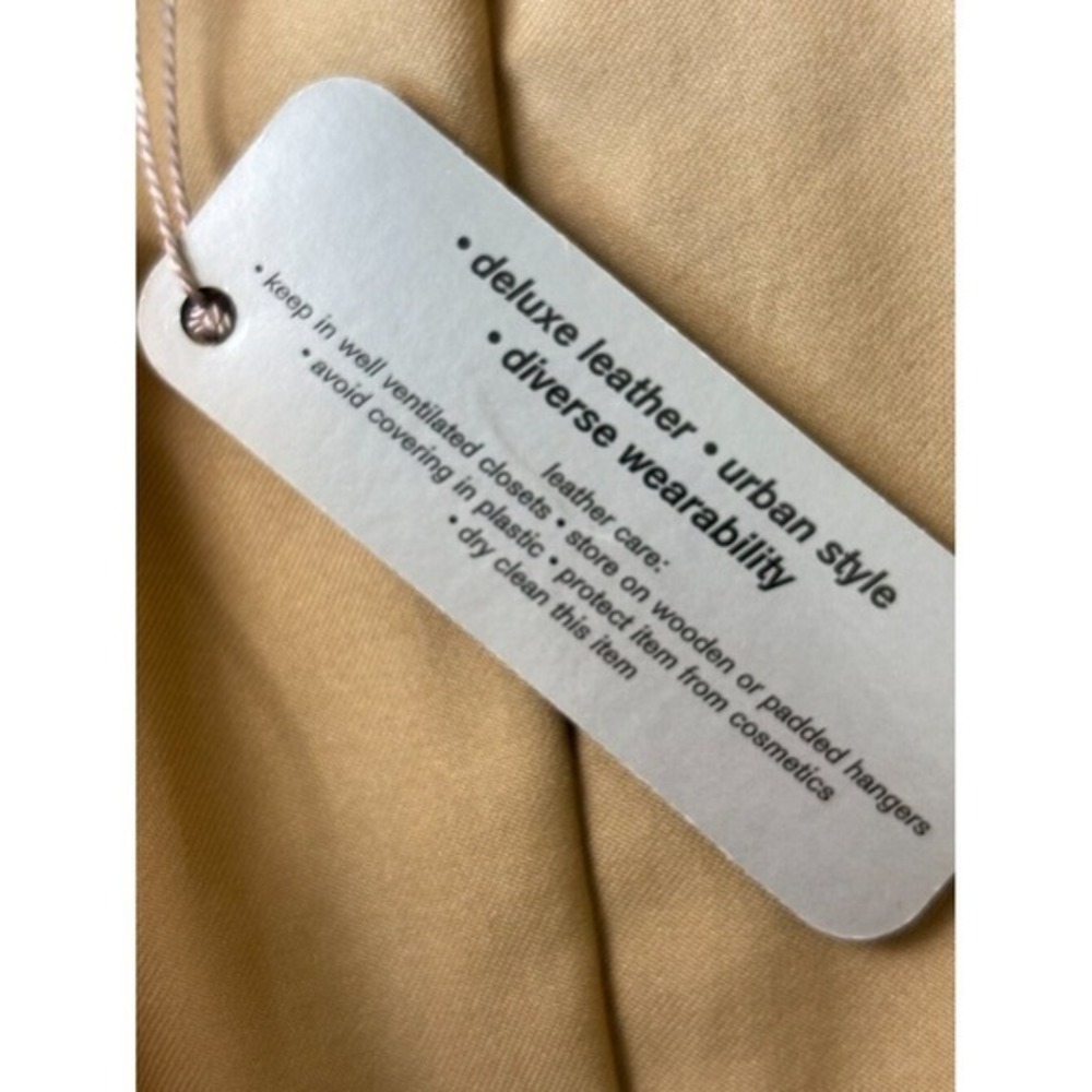 NEW Express Genuine Suede  Tie Waist Jacket Camel Tan Size M 90s Y2K Consign - Picture 6 of 14